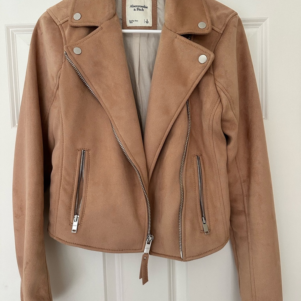 Abercrombie & Fitch Light Brown Leather Jacket
